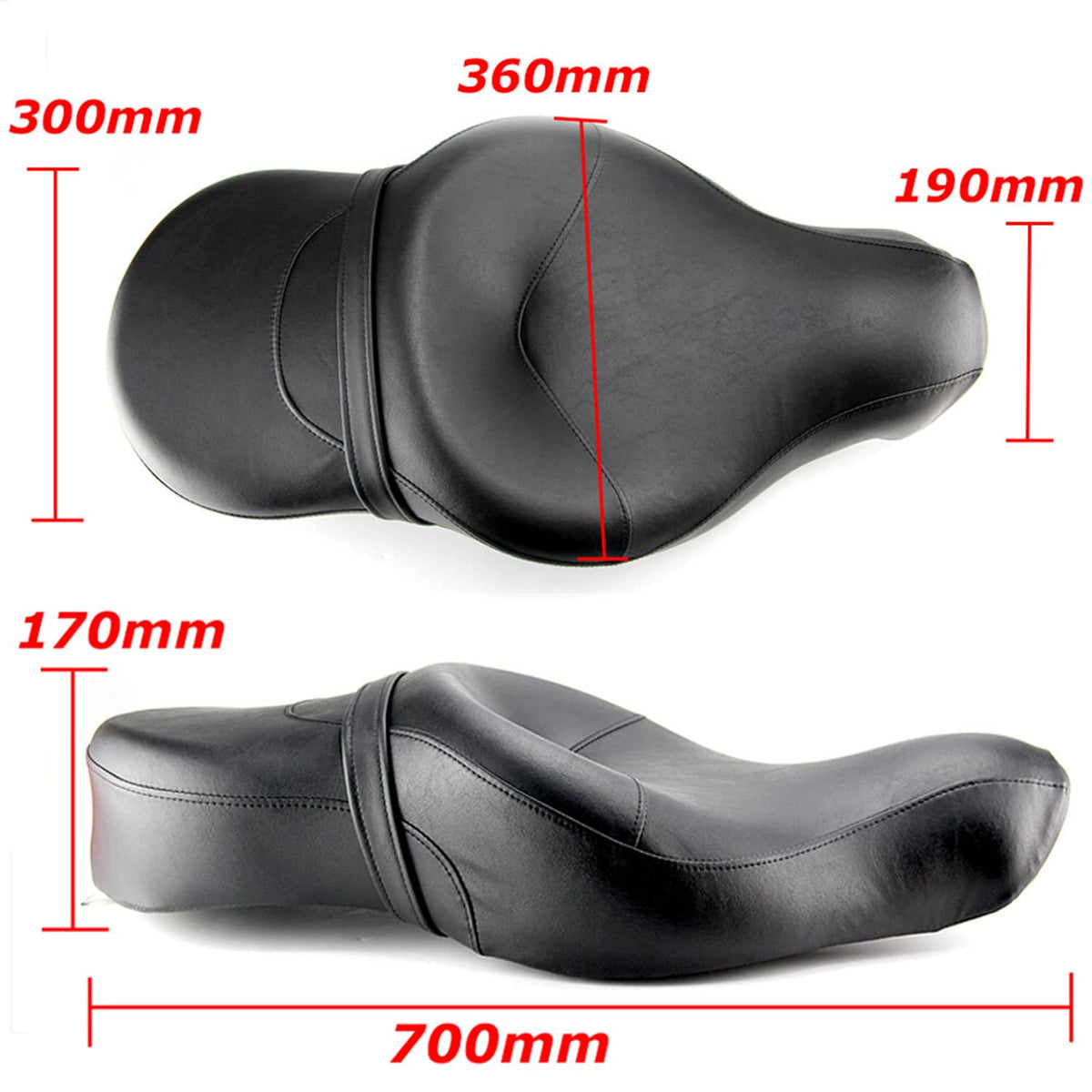 Solidspare For Harley Sportster XL Iron 883 1200 Custom Driver Rider Passenger Seat Two-up