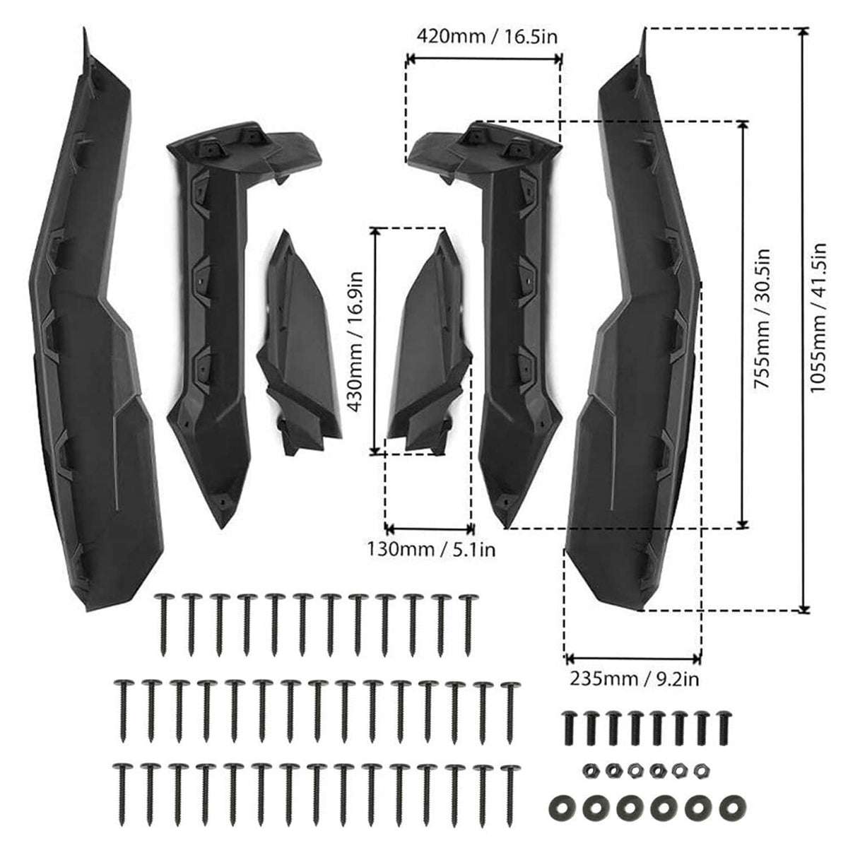 Solidspare X3 Fender Flares Extended for Can-Am Maverick X3&X3 Max RS Turbo R RR 2017-2024