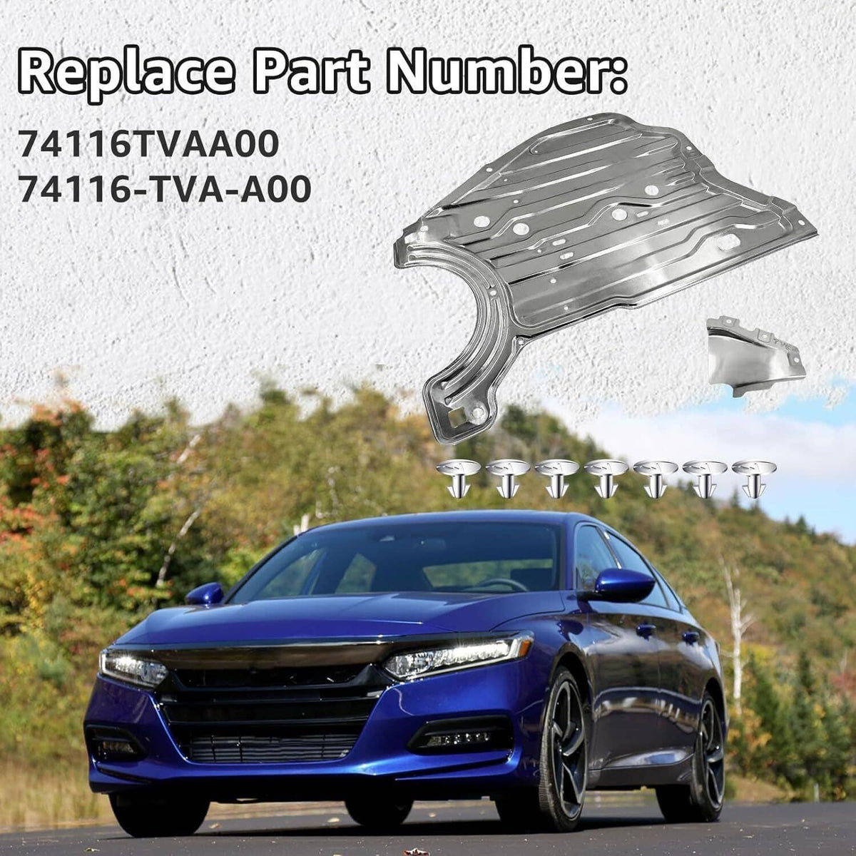 Solidspare Engine Splash Guard Under Shield Cover For Honda Accord 2018-2020 #74116TVAA00