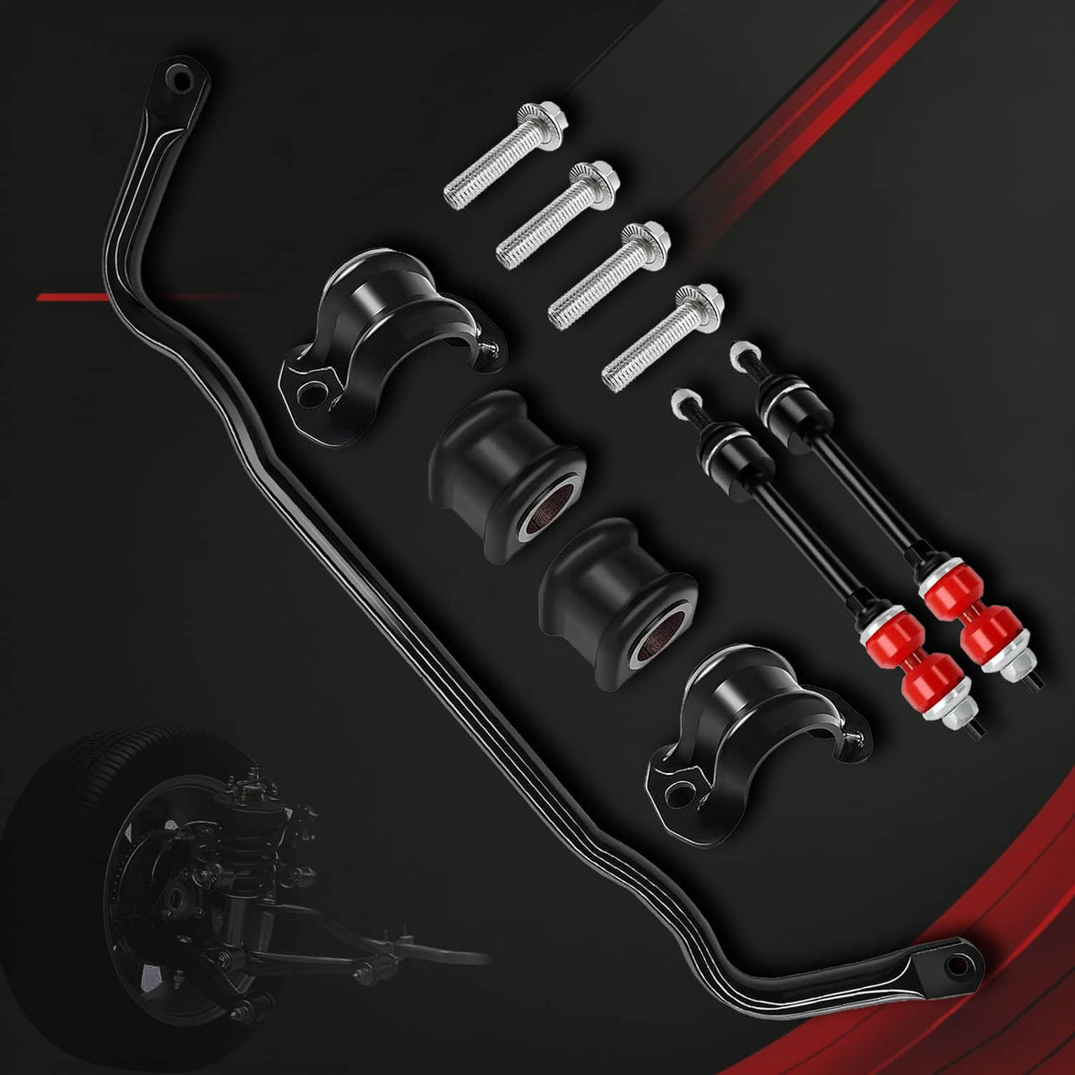 Solidspare New Front Stabilizer Bar Kit & K80894 Sway Bar Front Sway Bar & Links 55398938AC