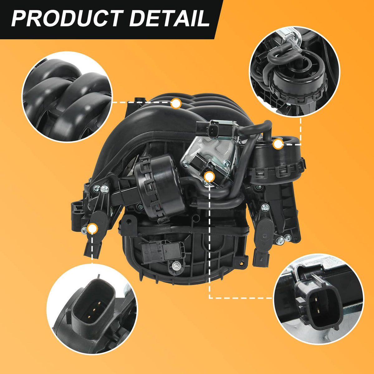 Solidspare intake Manifold W/Gasket for 2015-2017 Ford F-150 5.0L FL3Z-9424-J FL3Z-9424-B