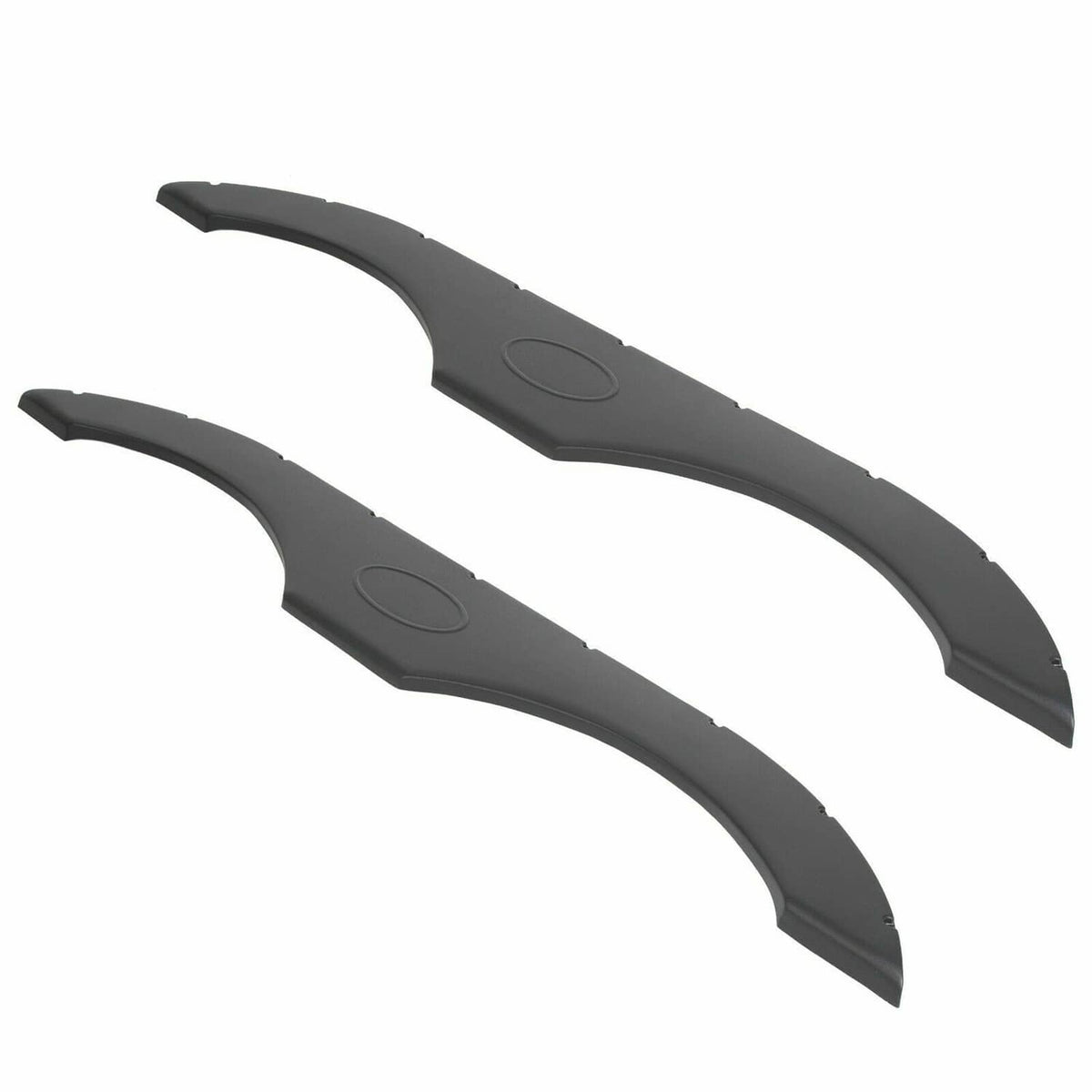 Solidspare 2Pcs Tandem Pair Black Trailer Fender Skirt For RVs Campers And Trailers Set