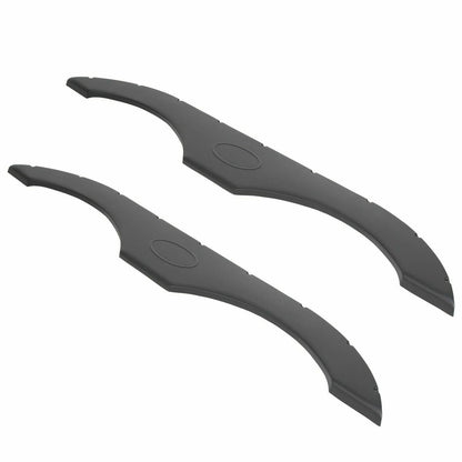 Solidspare 2Pcs Tandem Pair Black Trailer Fender Skirt For RVs Campers And Trailers Set