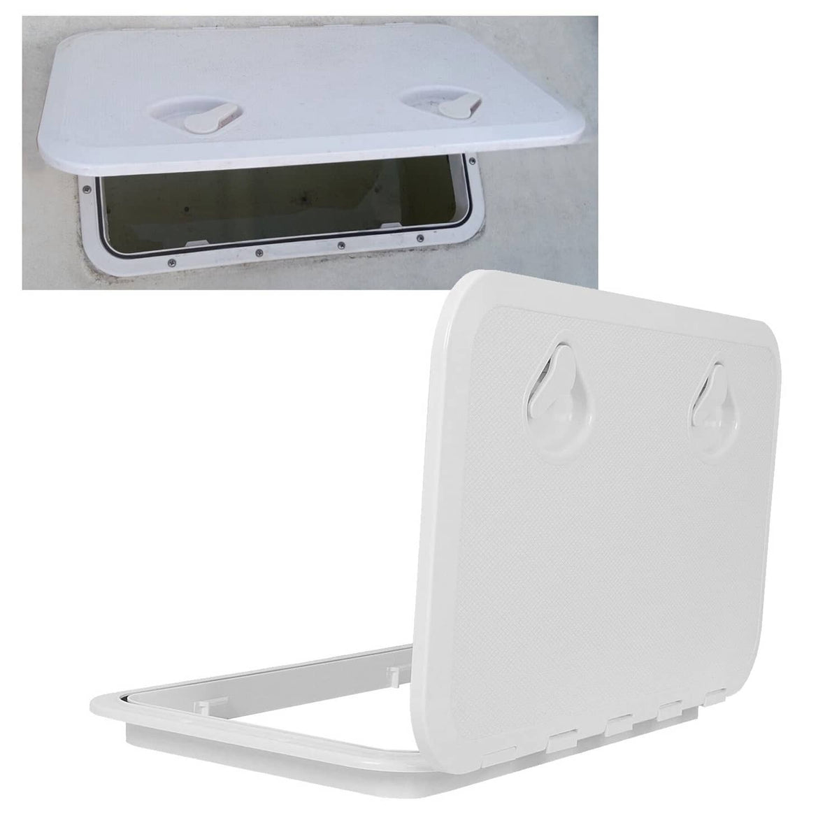 Solidspare 24"x14" Marine Boat Deck Hatch White Boat Access Hatch & Lid Easy installation