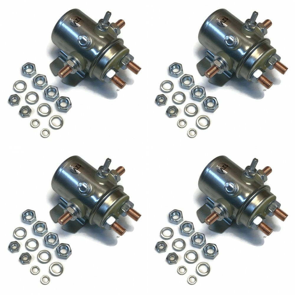 (4) 12V Single Pole Double Throw Solenoid replaces Auto Crane 300105, 300105-001
