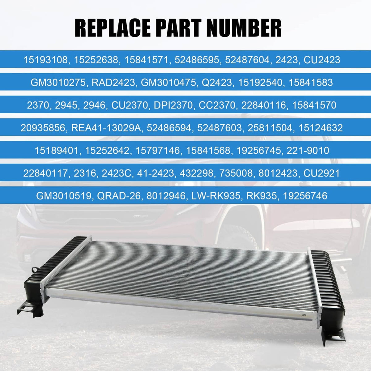 Solidspare 34 Inch Core Radiator For Chevy Silverado Suburban Cadillac Avalanche Escalade
