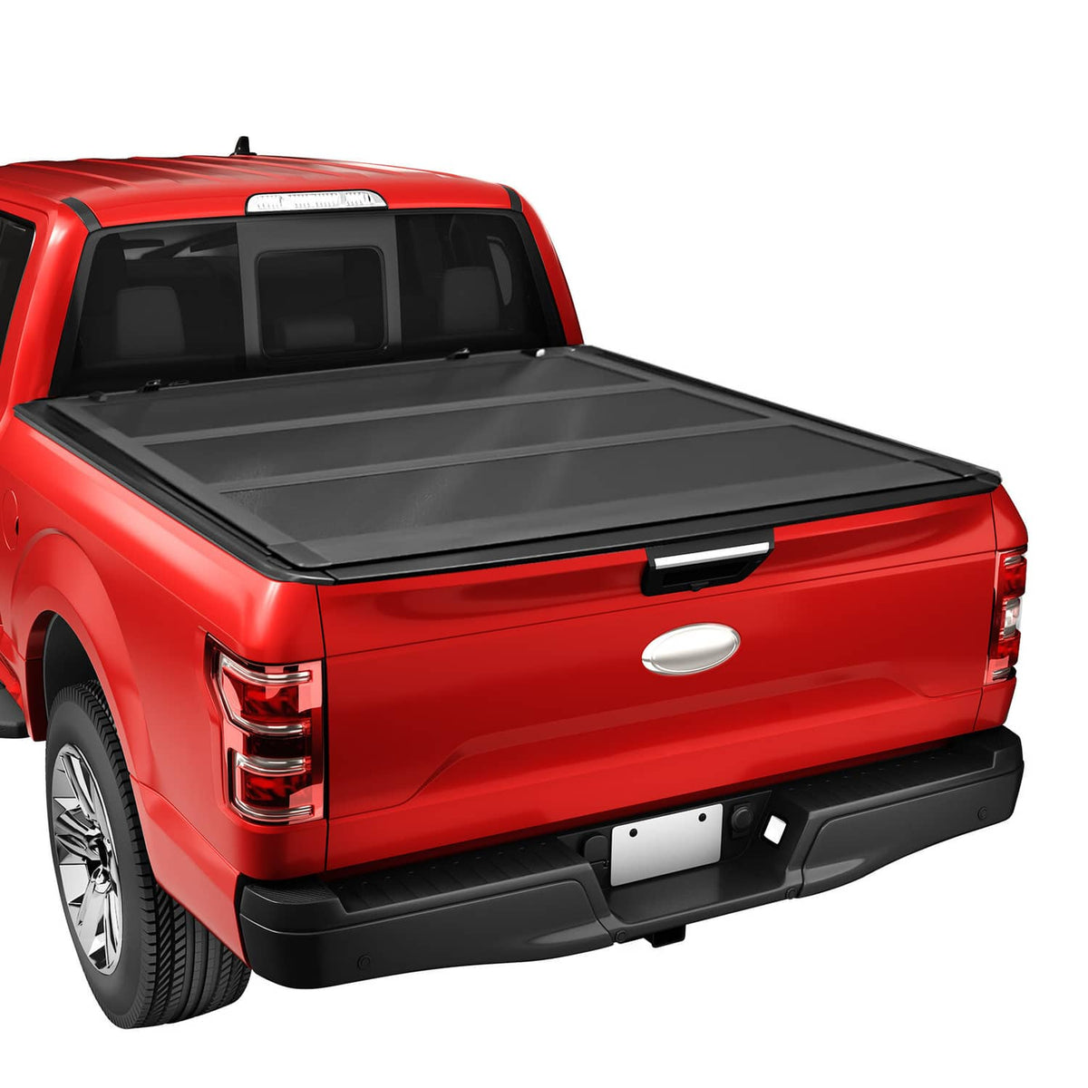 Solidspare For 2015-2024 Ford F150 5.5'/66" Bed Lo Pro Aluminum Hard Tri Fold Tonneau Cover