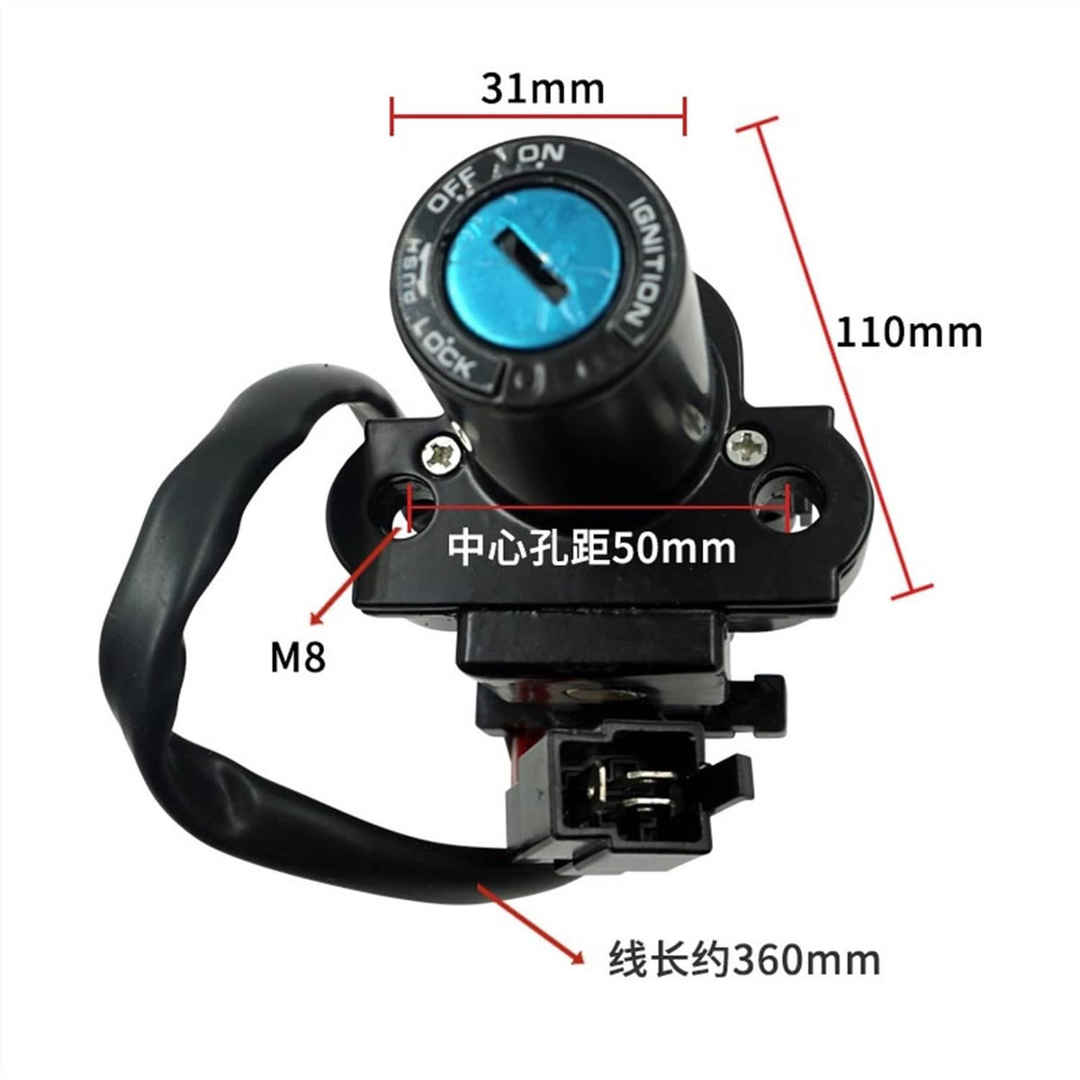 Solidspare Ignition Switch Gas Cap Seat Lock Key For Honda CBR CBR250R CBR300R 2011-2018