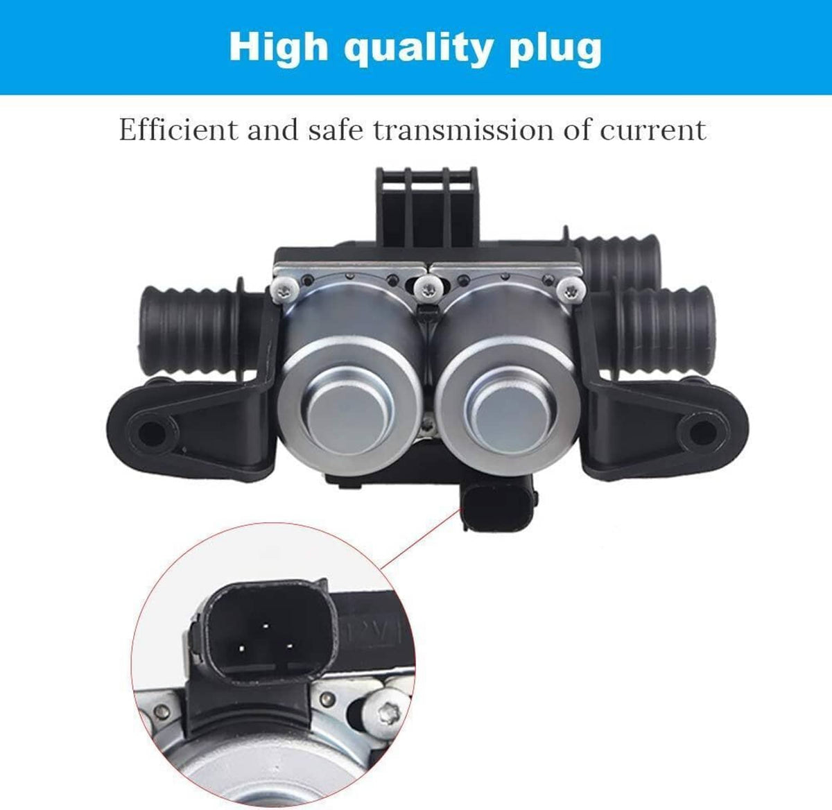 Solidspare Black Heater Control Water Valve For BMW E53 E70 E71 X5 X6 2003-2017 64116910544