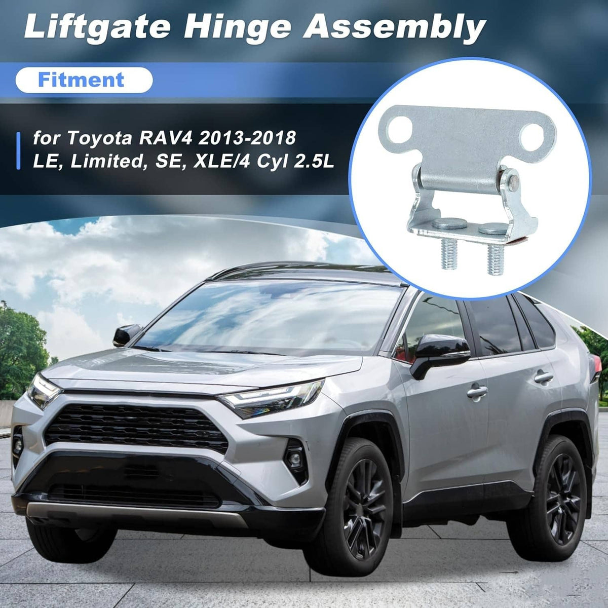 Solid Spare 2x Rear Door Liftgate Hinge (Left & Right) 68810-0R010 For Toyota RAV4 2013-18