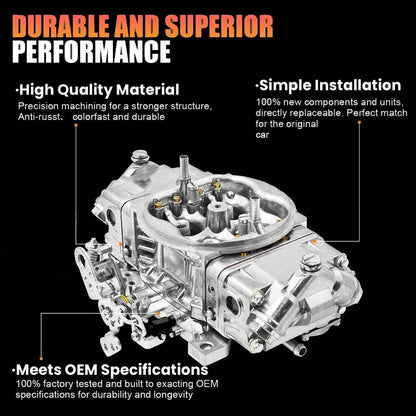 Solidspare Performance Race Carburetor Double Pumper Mechanical 4 Barrel BR-67201 850CFM
