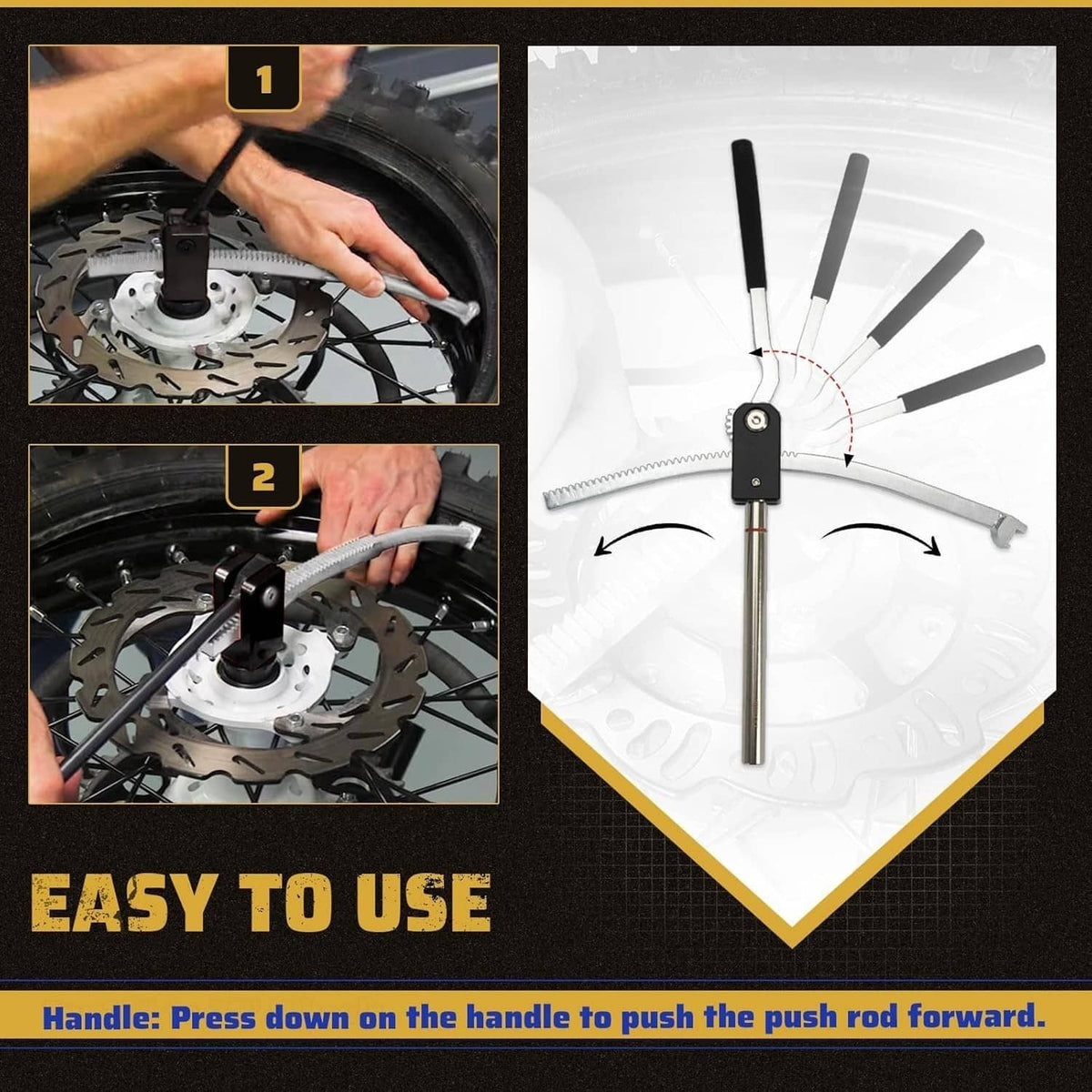 Solidspare Dirt Bike Tire Changing Tool Kit Fit for Motocross and Enduro 16" to 21" 15-25mm