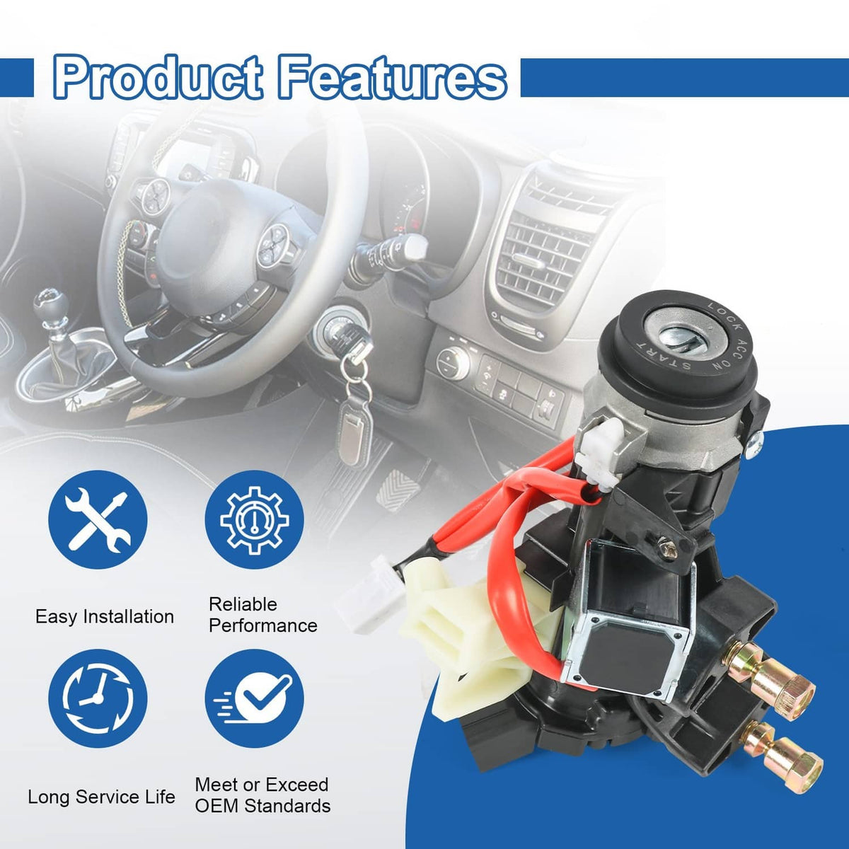 Solidspare 81900-H9G00 Ignition Lock Switch Assembly with Keys For Kia Rio 2021-2023 2022