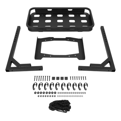 Solid Spare Spare Tire Cargo Rack Rear Luggage Basket For Jeep Wrangler JL JLU 2/4 DR 18-26
