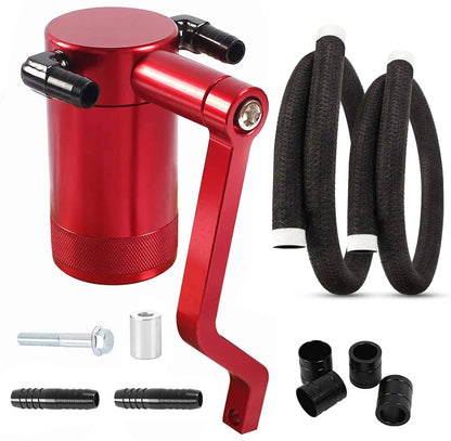 Solidspare Oil Catch Can Kit Z-Bracket Red Finish Fit For 2011-21 Dodge Challenger Chrysler