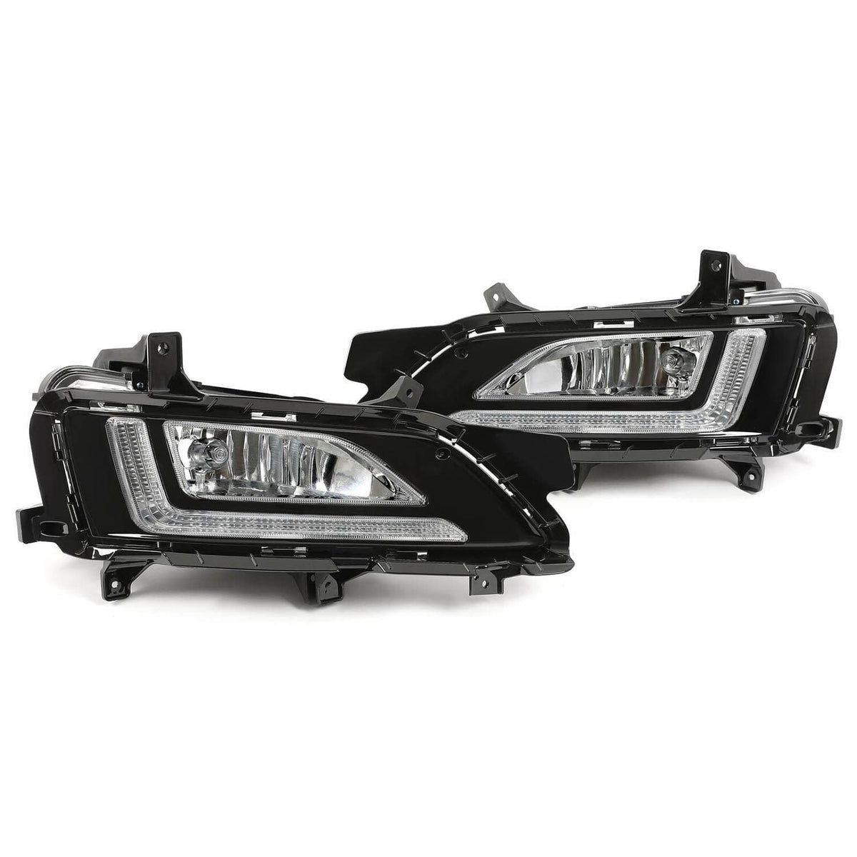 Solid Spare Pair LED&DRL Fog Lights Bumper Lamps LH&RH w/Bulbs For Hyundai Tucson 2019-2021