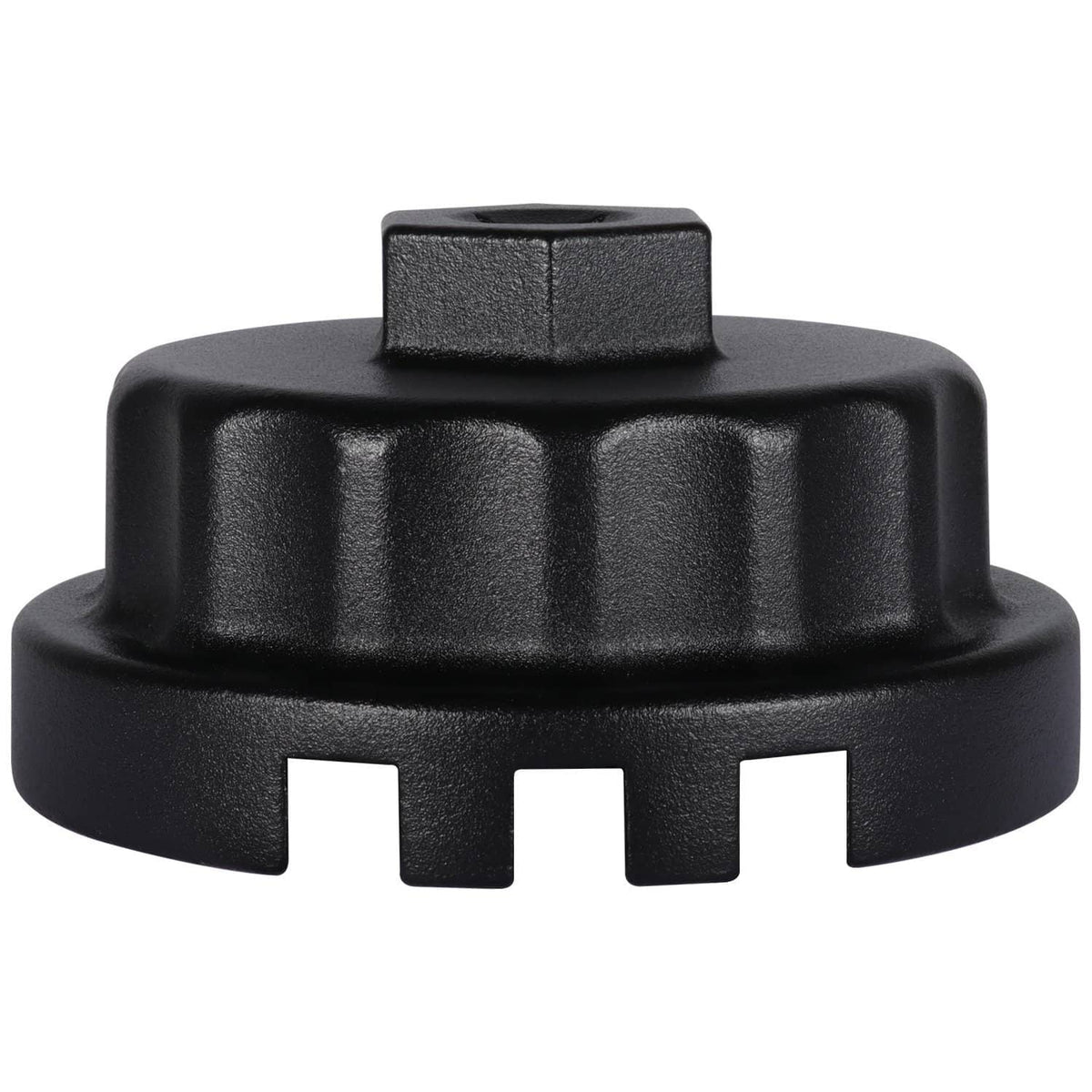 Solid Spare Oil Filter Cap Wrench 64mm 14 Flute for Toyota Lexus Scion 2.5L to 5.7L (Black)