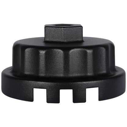 Solid Spare Oil Filter Cap Wrench 64mm 14 Flute for Toyota Lexus Scion 2.5L to 5.7L (Black)