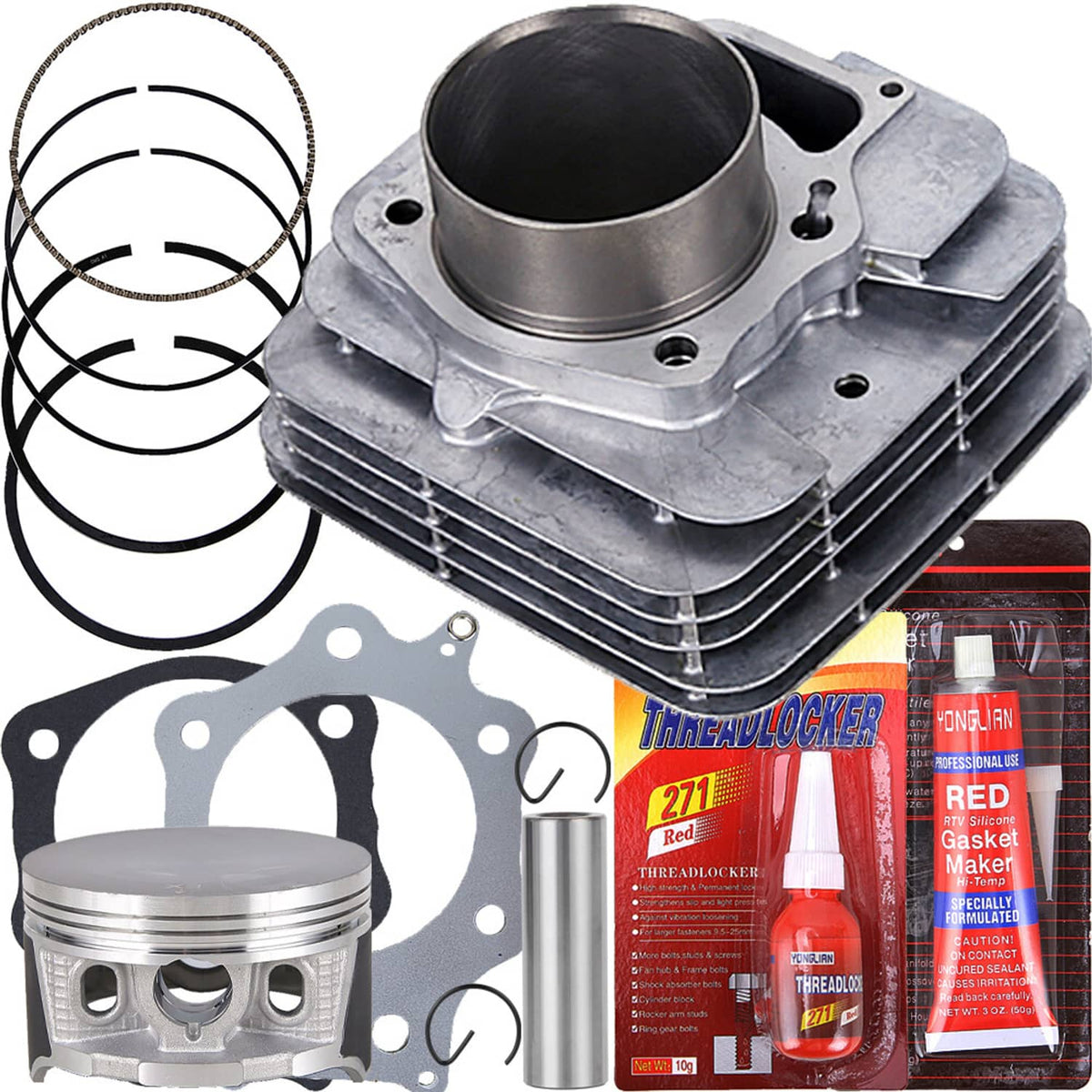 Solidspare Top End Rebuild Kit Cylinder Piston Gaskets Kit For 1998-2004 Honda Foreman 450