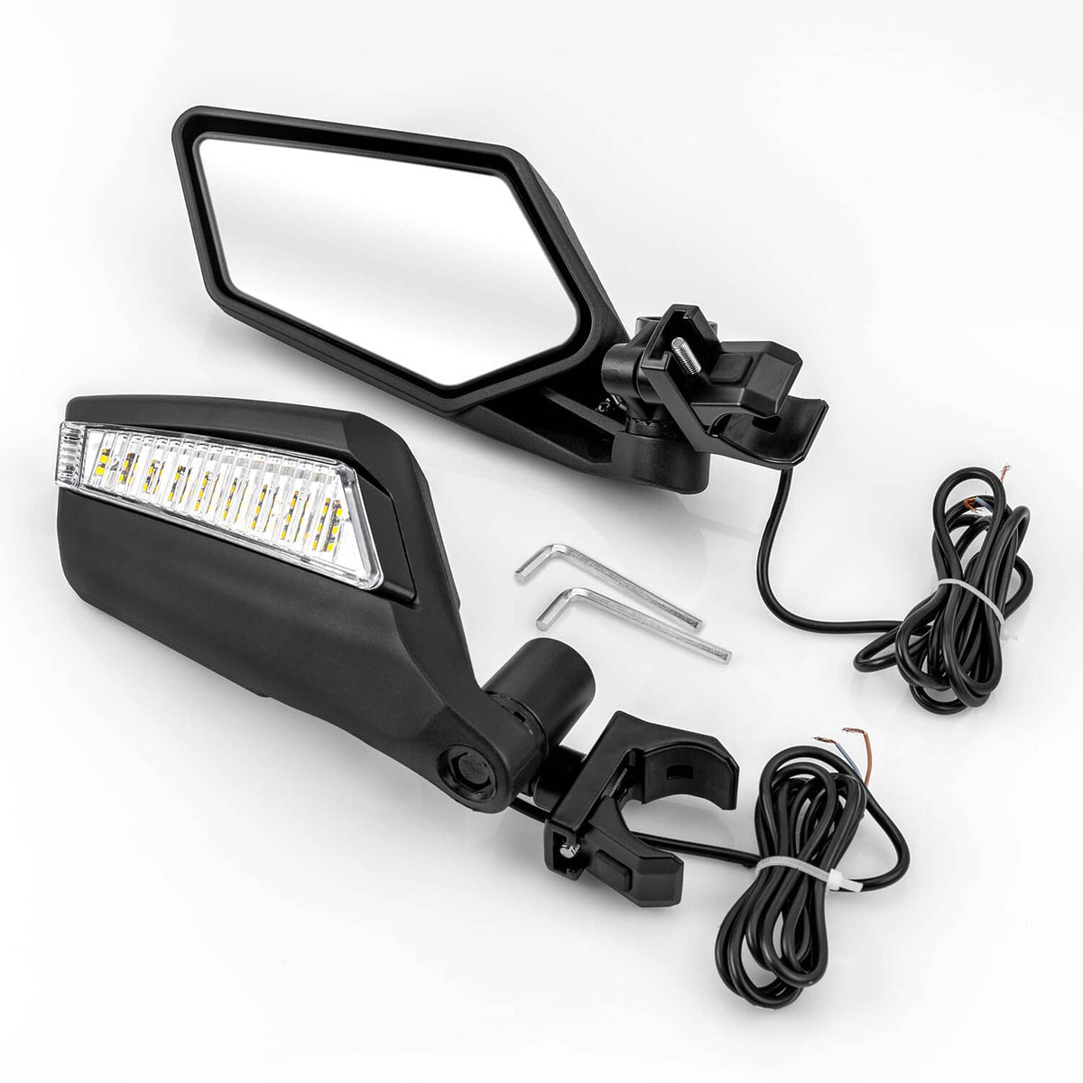 Solidspare For Can Am Maverick X3 / X3 Max DS RS RR Turbo 2017-2024 UTV LED Side Mirrors
