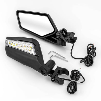 Solidspare For Can Am Maverick X3 / X3 Max DS RS RR Turbo 2017-2024 UTV LED Side Mirrors