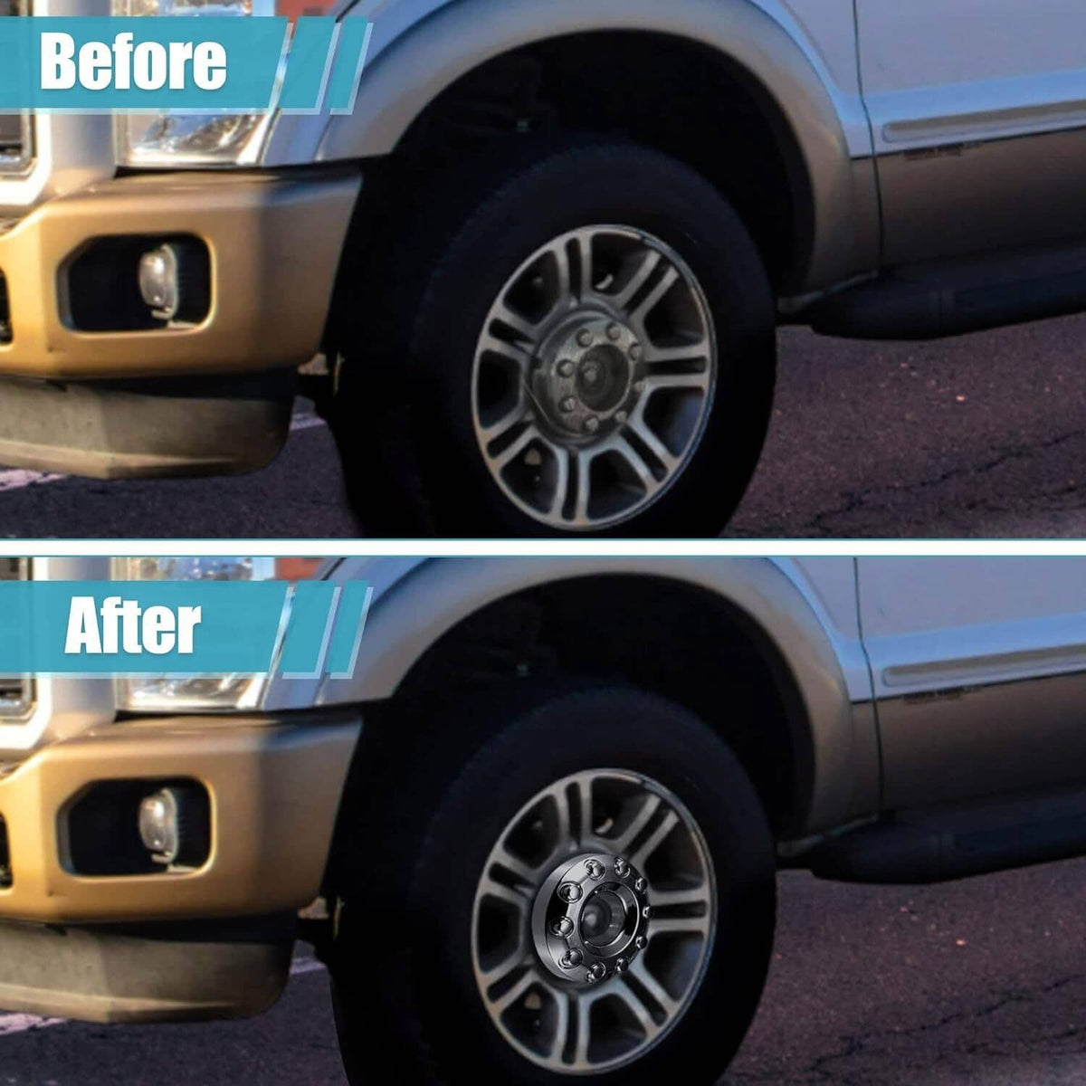 Solidspare New Wheel Center Hub Caps Dually 10 Lug For 2005-2017 Ford F450 F550 Super Duty