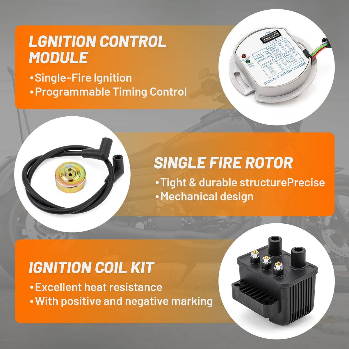 Solidspare 53-660  Single Fire Programmable Ignition Kit For Big Twin Evo 53-644