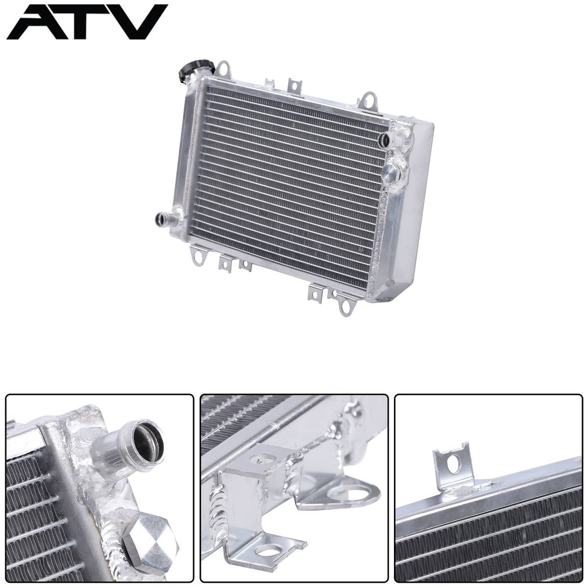 Solidspare Aluminum Radiator with cap For Kawasaki KAF 620 Mule 2500 2510 93-00 #39061-1270