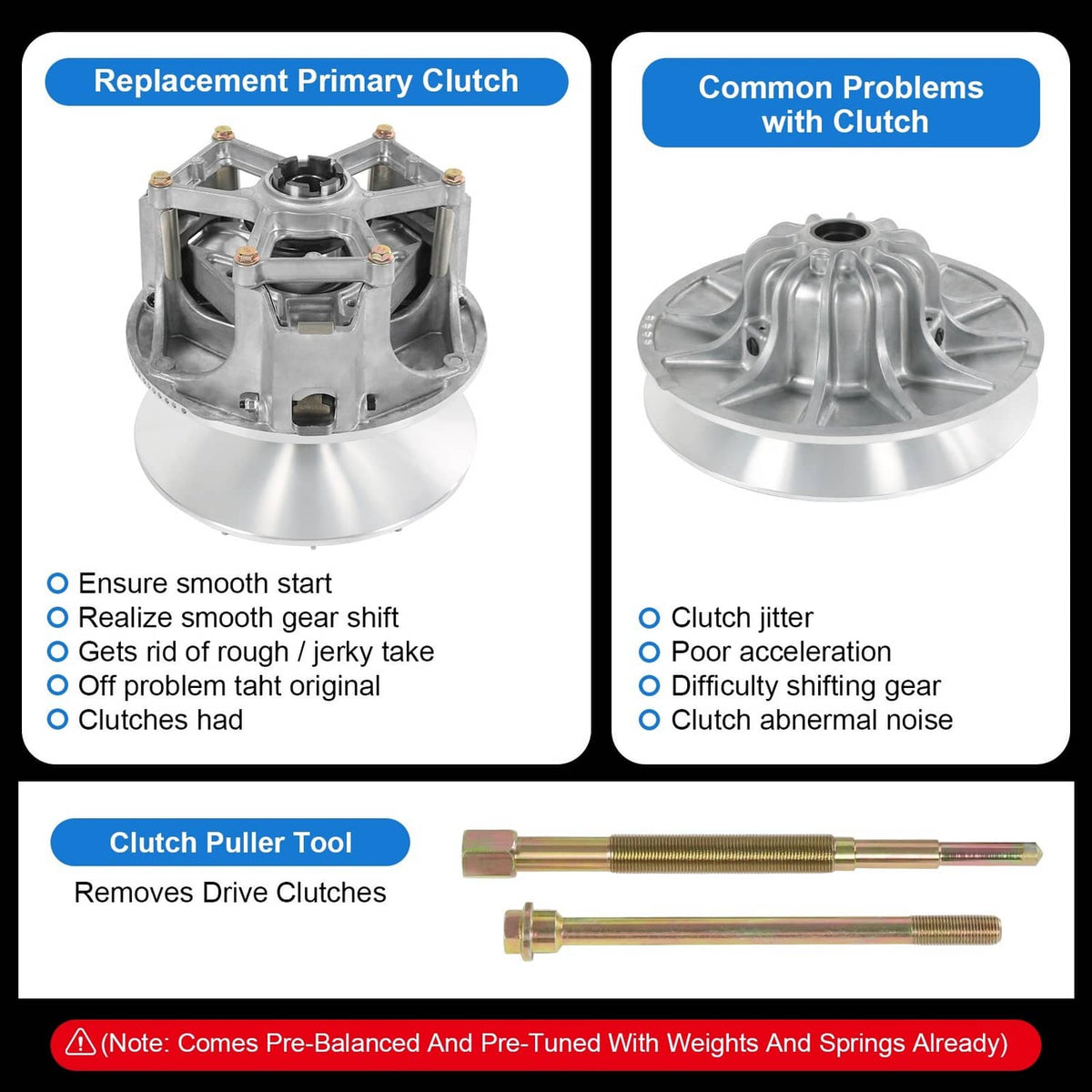 Solidspare FOR 2019-2020 POLARIS RANGER 1000 XP HD PRIMARY & SECONDARY CLUTCH ! 2018 drive