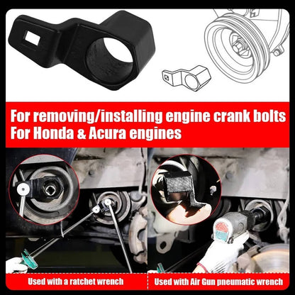 Solid Spare 50mm Crankshaft Pulley Holder Crank Bolt Damper Removal Tool For Honda Acura