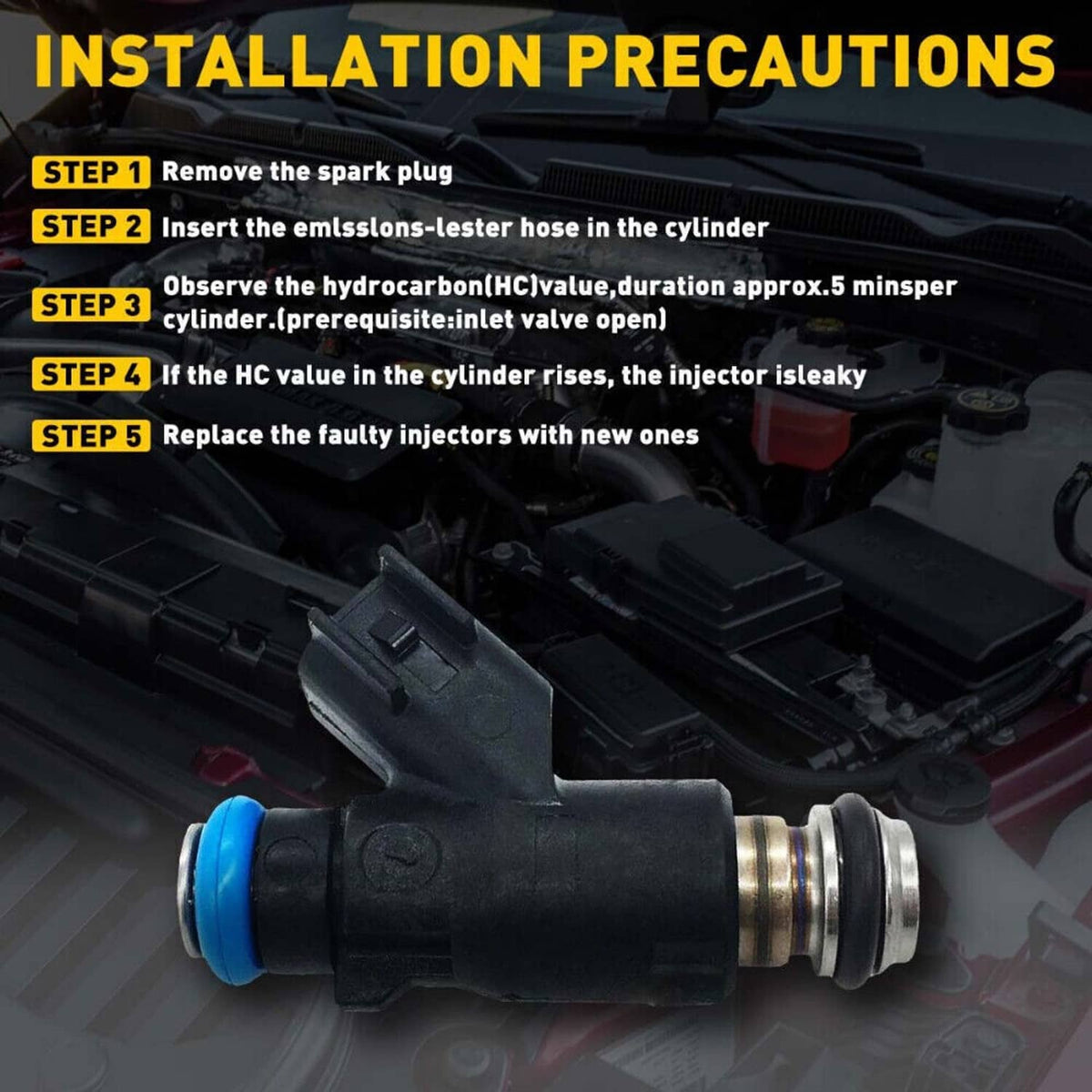 Solidspare New 8PCS Fuel Injector 12613411 For 10-13 GMC Sierra Chevrolet V8 4.8L 5.3L 6.0L