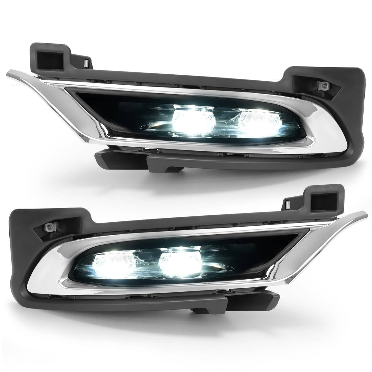 Solid Spare Pair LED Chrome Fog Lights Driver Passenger Side For Chrysler 300 2015-2024 2021