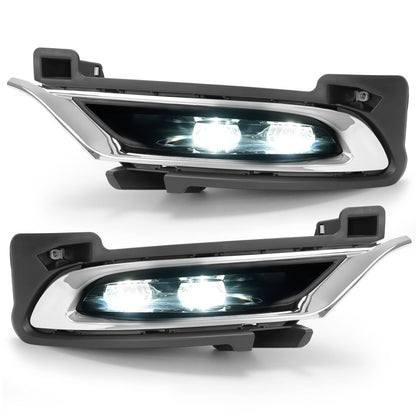 Solid Spare Pair LED Chrome Fog Lights Driver Passenger Side For Chrysler 300 2015-2024 2021