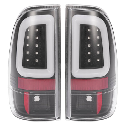 Solid Spare Black LED Tube Tail Lights Lamps For Ford F250 F350 F450 SD SuperDuty 2008-2016
