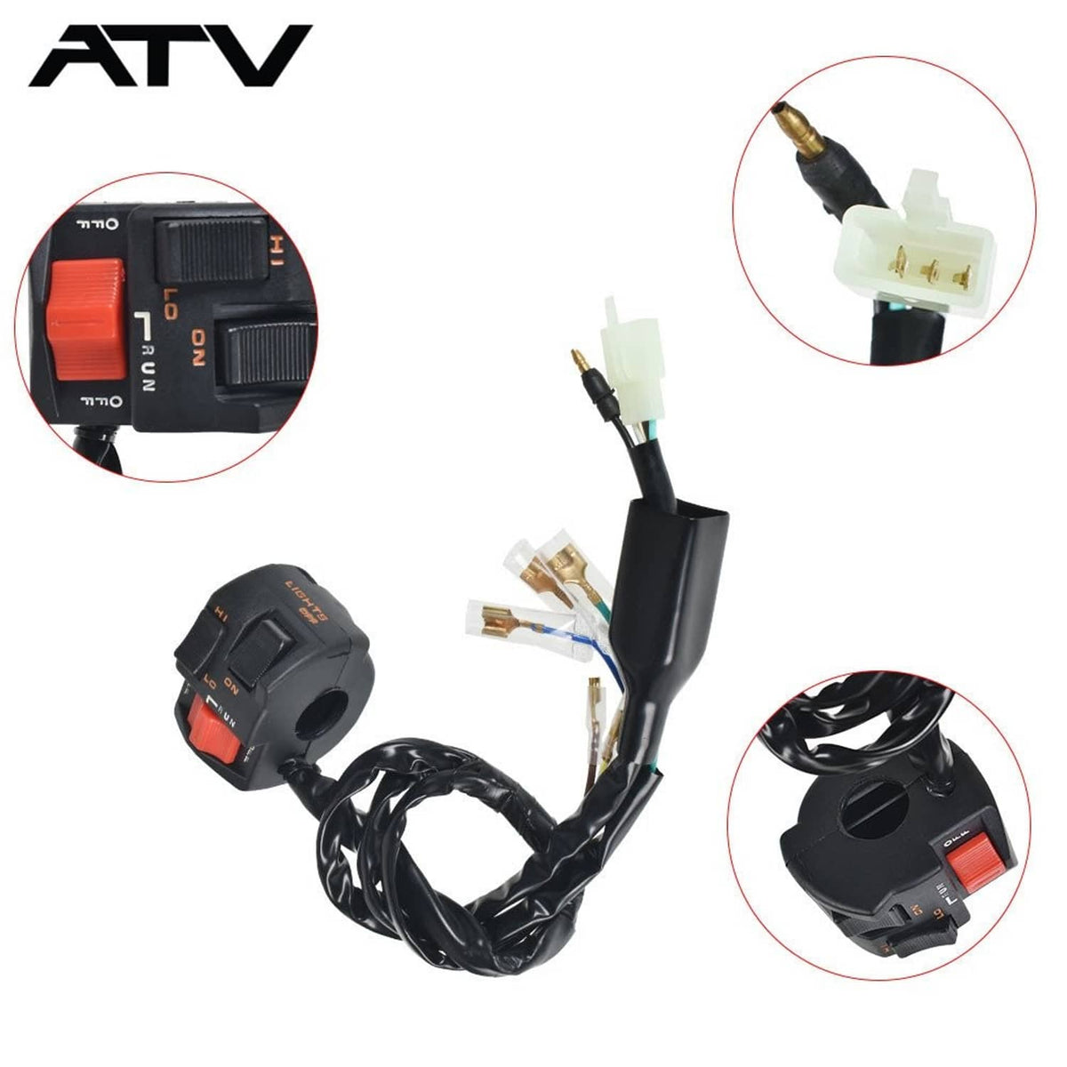 Solidspare ON OFF RUN KILL HEADLIGHT LIGHTS SWITCH FOR HONDA ATC350X  1985-1986