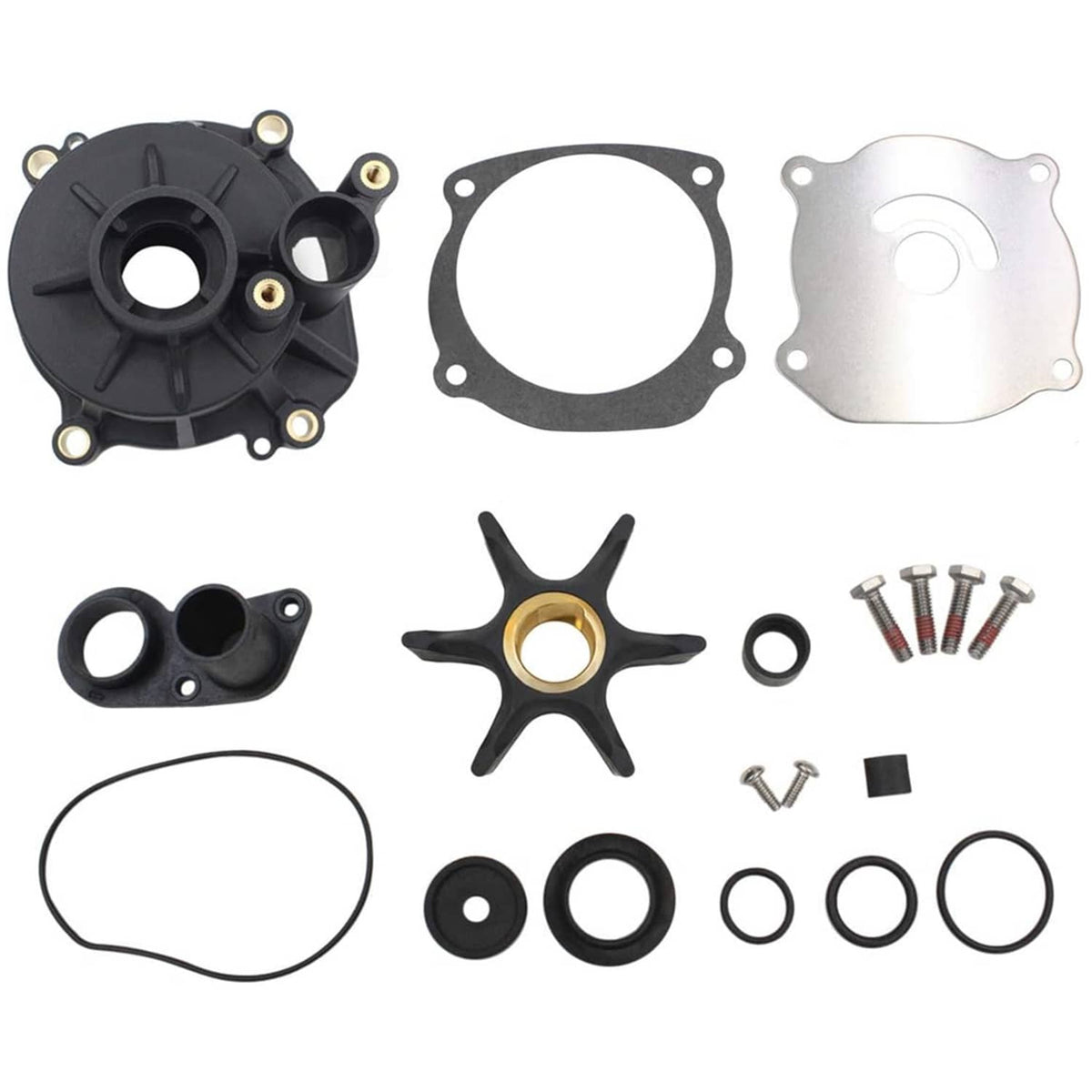 Solid Spare FOR EVINRUDE JOHNSON 85 88 90 110 112 115 HP V4 WATER PUMP KIT WITH HOUSING