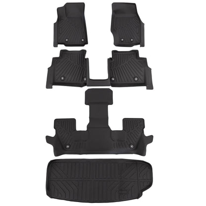 Solidspare All Weather Floor Mats 3 Row + Cargo Liners For Jeep Grand Cherokee L 2021-2025