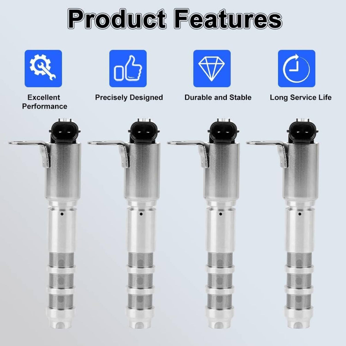 Solidspare 4PCS VVT Engine Variable Timing Solenoid 12626012 For Cadillac Buick Chevy GMC
