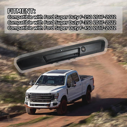Solidspare Tailgate Handle w/ Rear View Backup Camera Fit for 2017-2022 Ford Super Duty