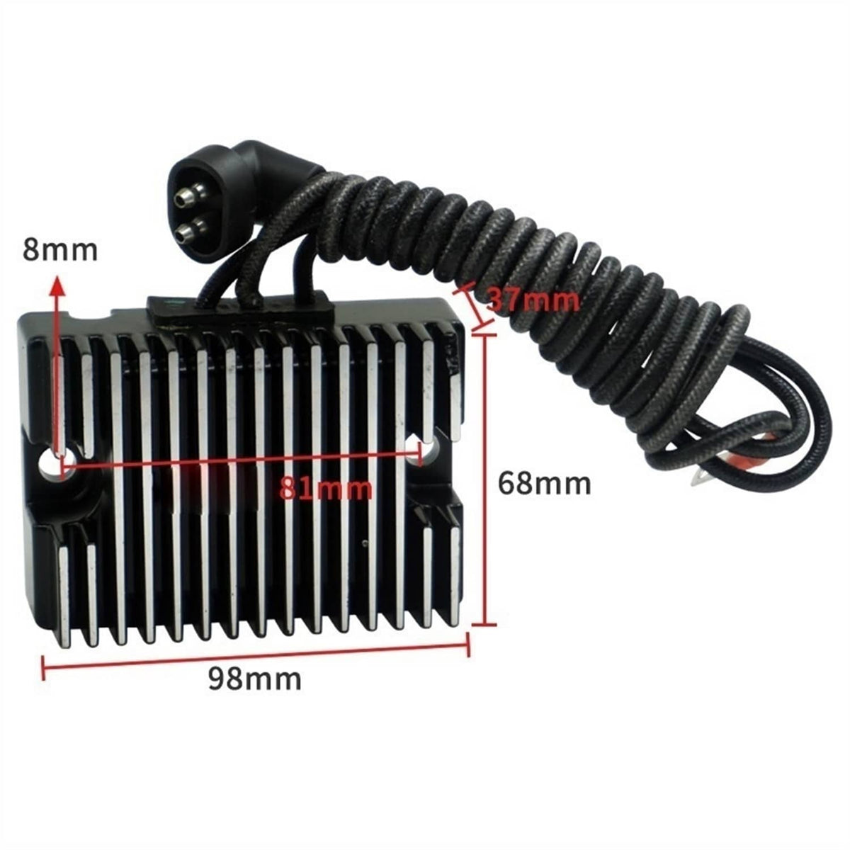 Solidspare Black VOLTAGE REGULATOR RECTIFIER Compatible for HARLEY 74519-88 74519-88A