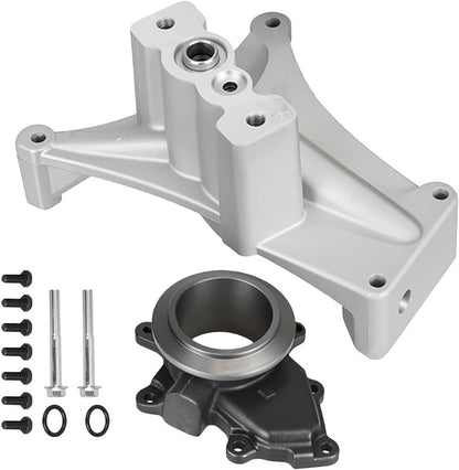 Solidspare Turbo Pedestal+ Exhaust Housing+ Bolts For Ford 99.5-03 Powerstroke Diesel 7.3L