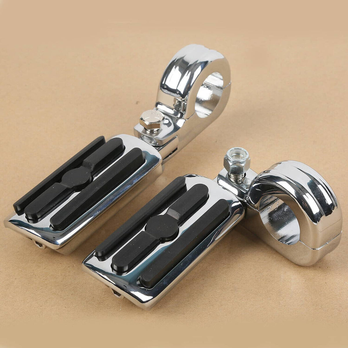 Solidspare 1-1/4" Highway Engine Crash Bar Footpegs Foot Pegs For Harley XL Road King Glide