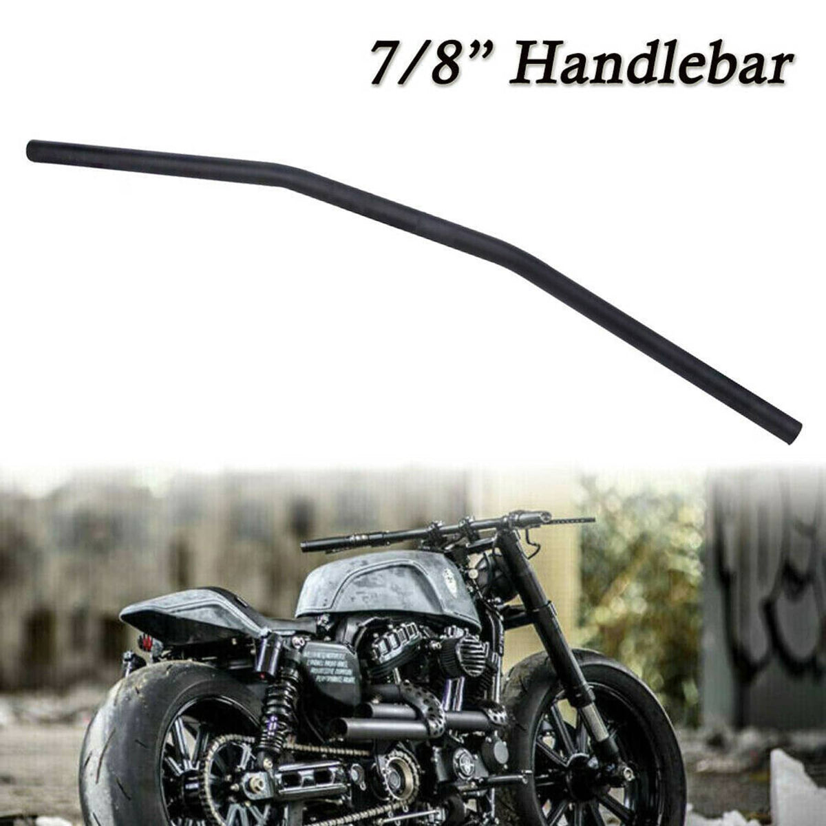 Solidspare 7/8" 22mm Motorcycle Handlebar Drag Straight Bar Fit for Harley Honda Kawasaki