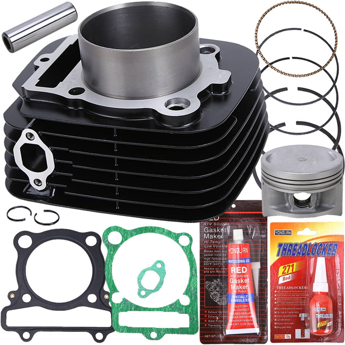 Solidspare Cylinder Piston Gasket Head Top End Kit for Yamaha Warrior 350 YFM350X 1987-2004