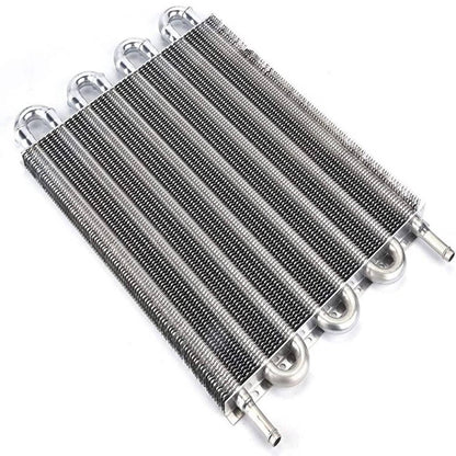 Solidspare 8 Rows Universal Aluminum Remote Transmission Oil Cooler Radiator Converter Kit