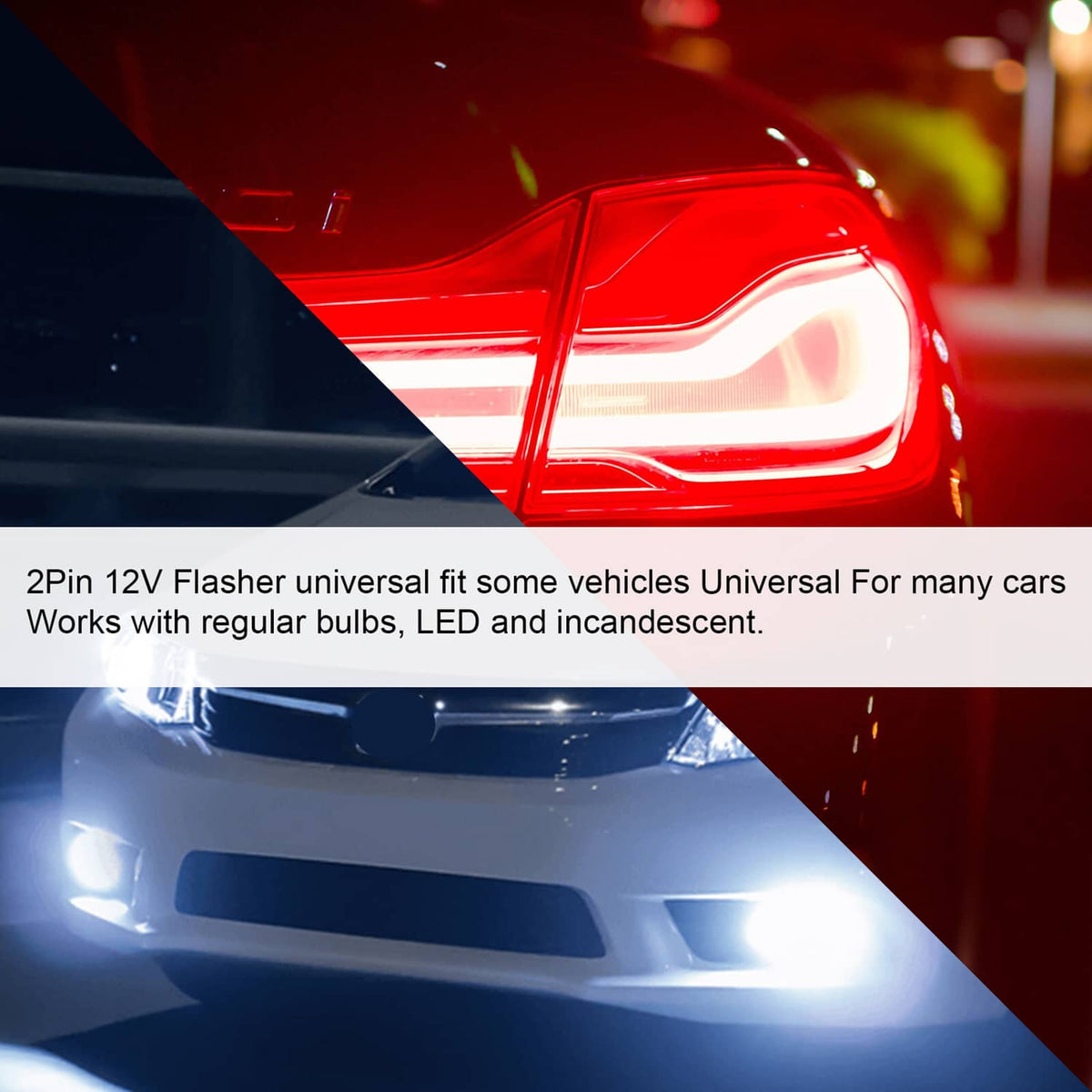 Solidspare Flasher 2-Pin Variable Car LED Turn Signal Light Blinker Relay EF32 20 Amps 12V
