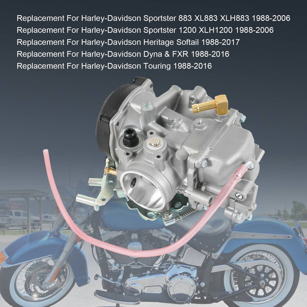 Solidspare Carburetor Carb Set for Harley Davidson Glide Sportster 40mm CV40 XL883 27490-04