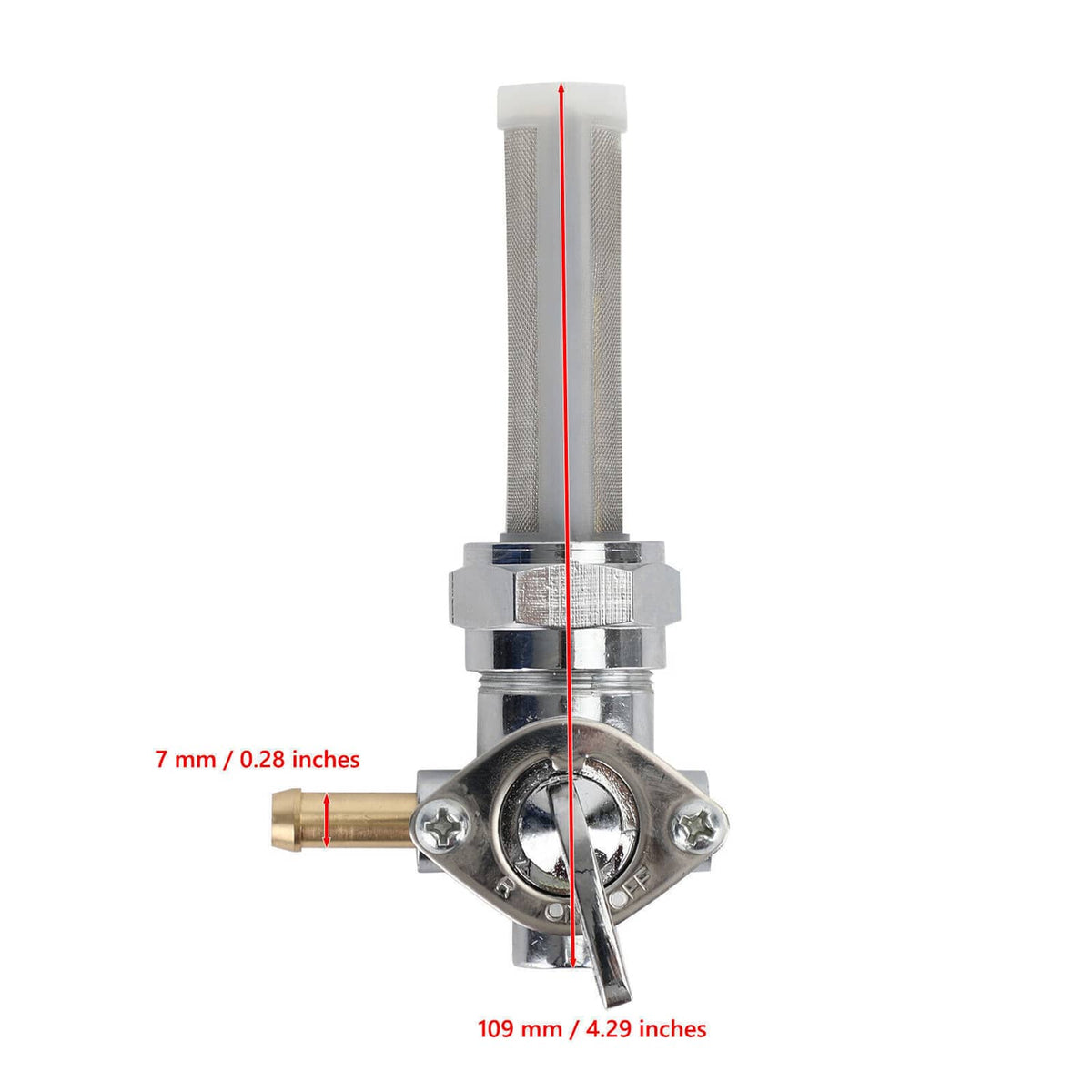 Solidspare 22mm Fuel Valve Petcock Left Spigot fits for Harley Davidson Sportster 883 1000