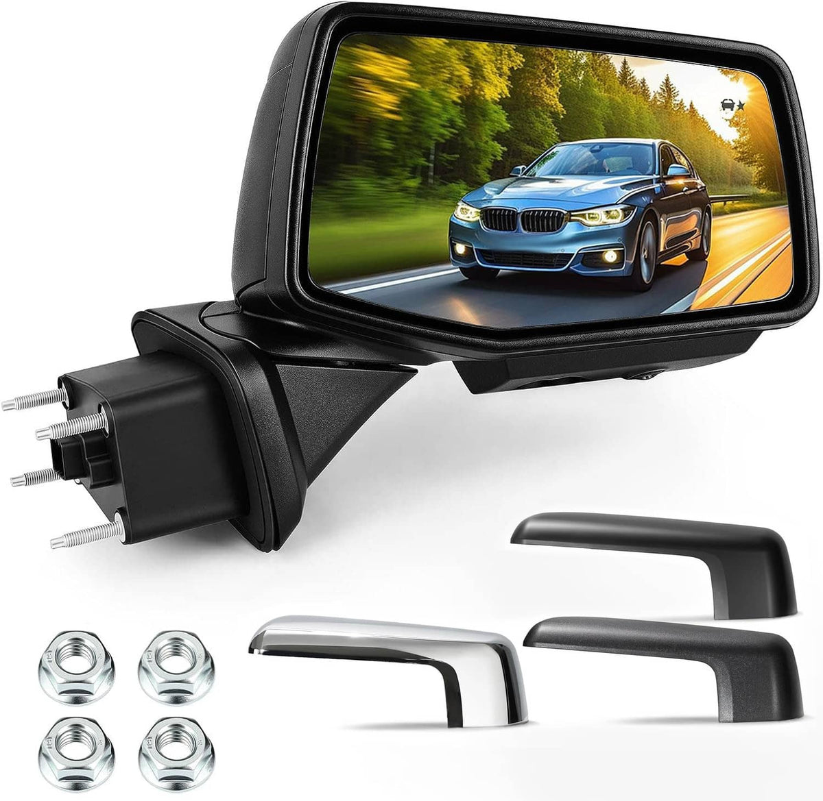 Solidspare Passenger Side Mirror W/Camera BSD Heated 16Pin For 2019-24 Chevy Silverado 1500