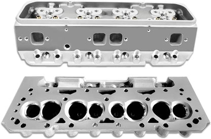Solidspare 1 Pair For Chevy SBC 283 302 350 400 Bare Cylinder Heads 205cc/64cc Angle Plug